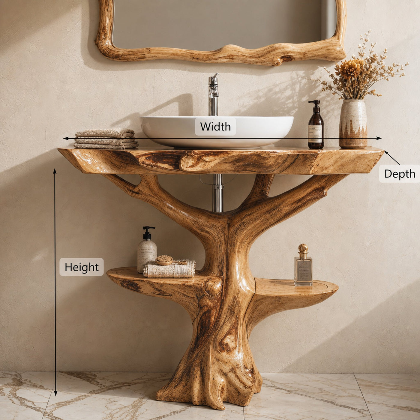 Handcrafted Wood Vanity Bathroom - product view 10