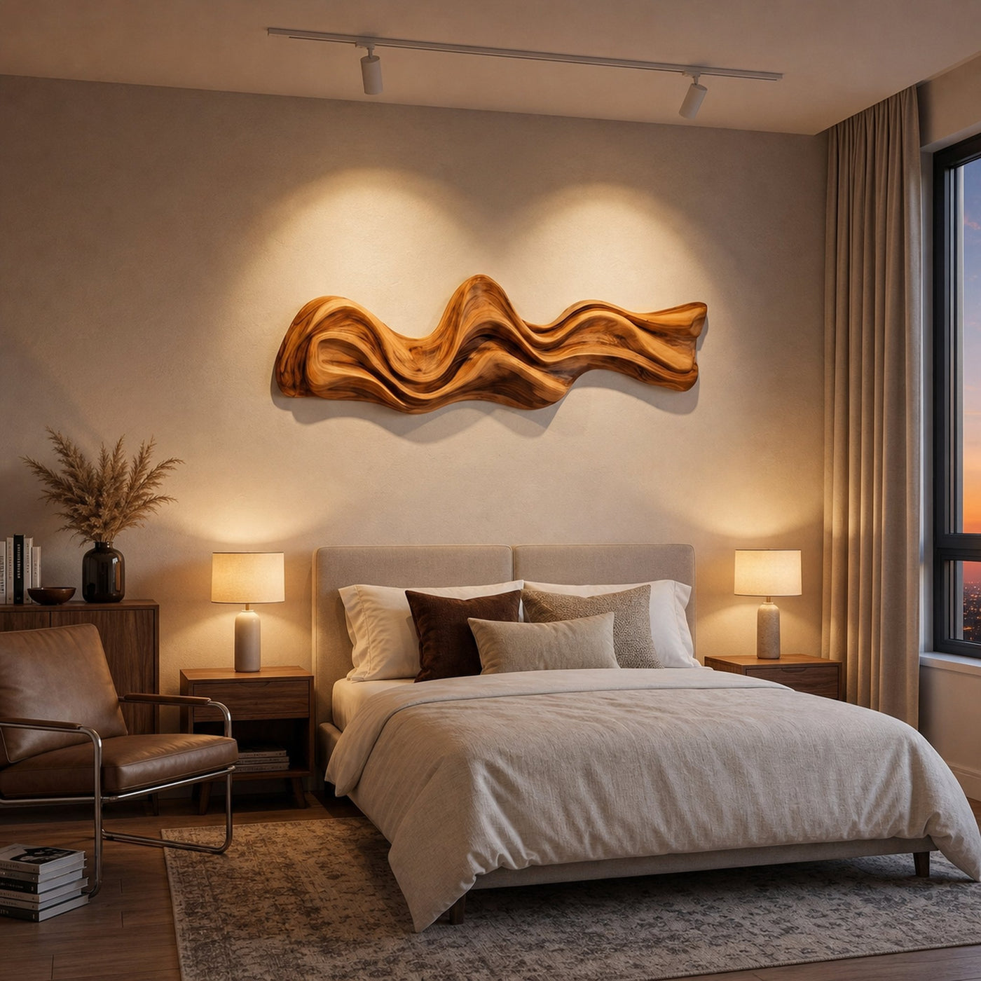 Large Wavy Wall Art Sculpture For Living Room - product view 6