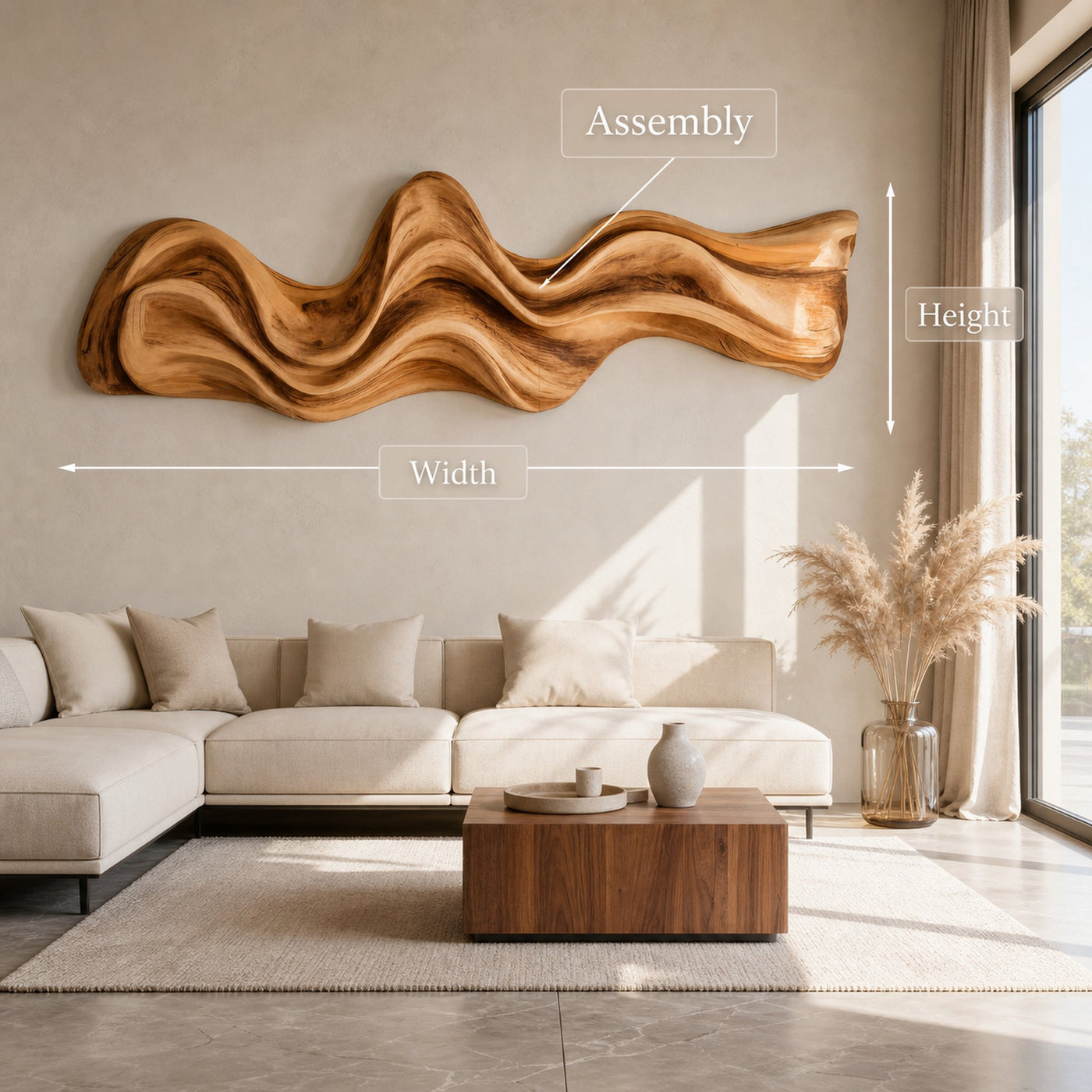 Large Wavy Wall Art Sculpture For Living Room - product view 8