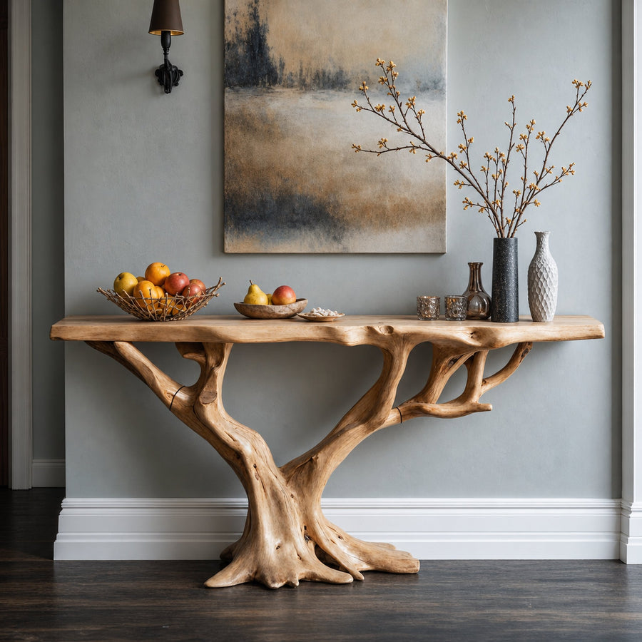 Live Edge Console Table Unique Handcraft