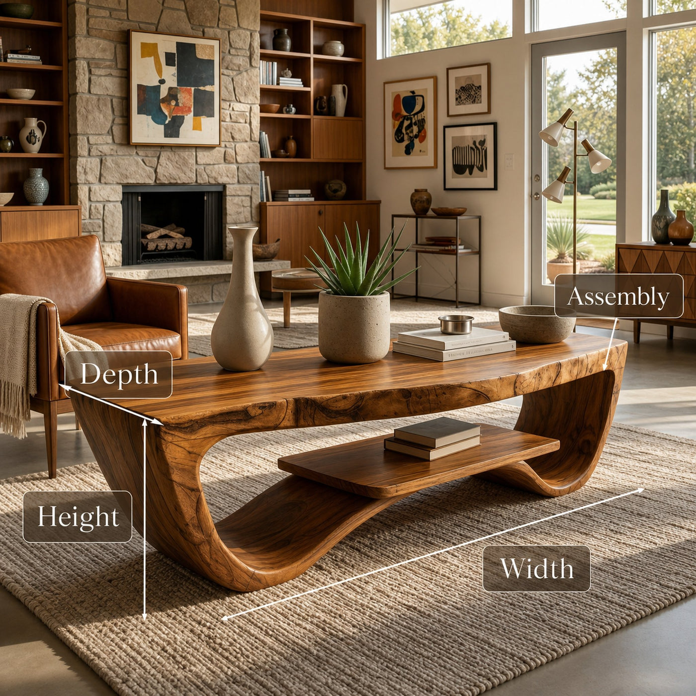 Luxury Coffee Table With Shelf For Living Room - product view 8