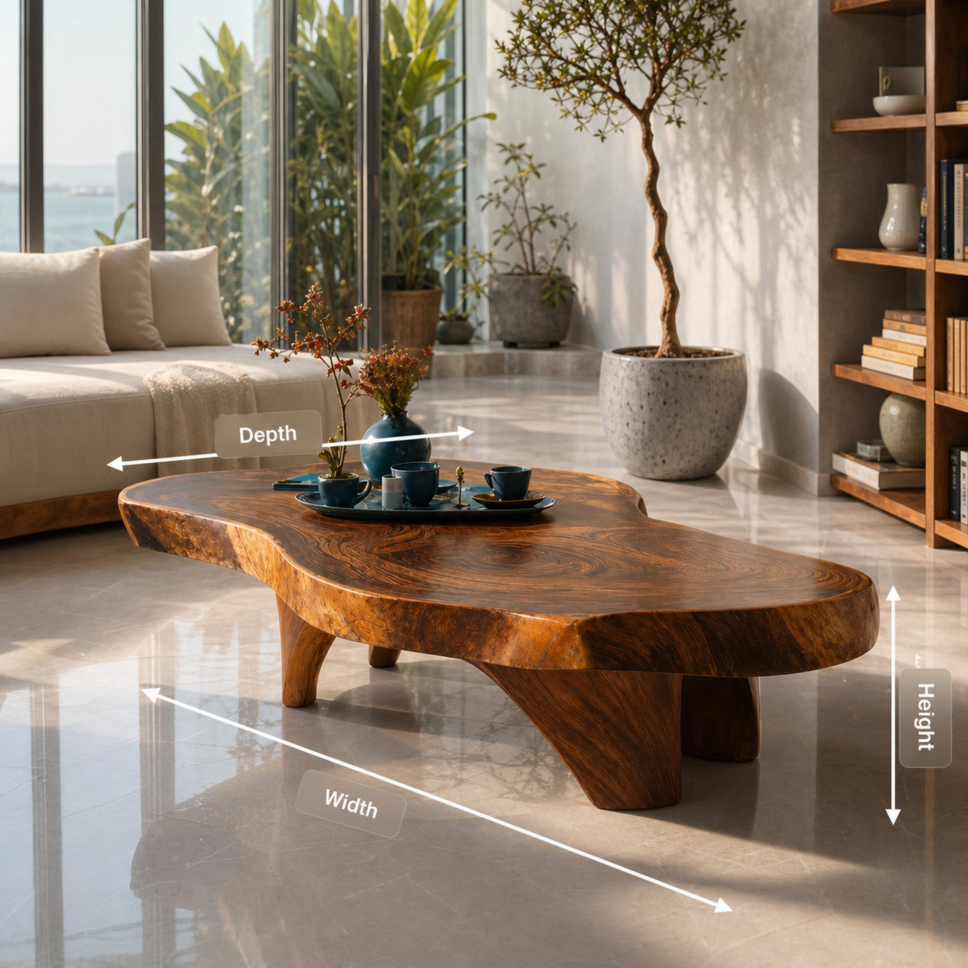 Mid Century Coffee Table For Compact Living Areas - product view 8