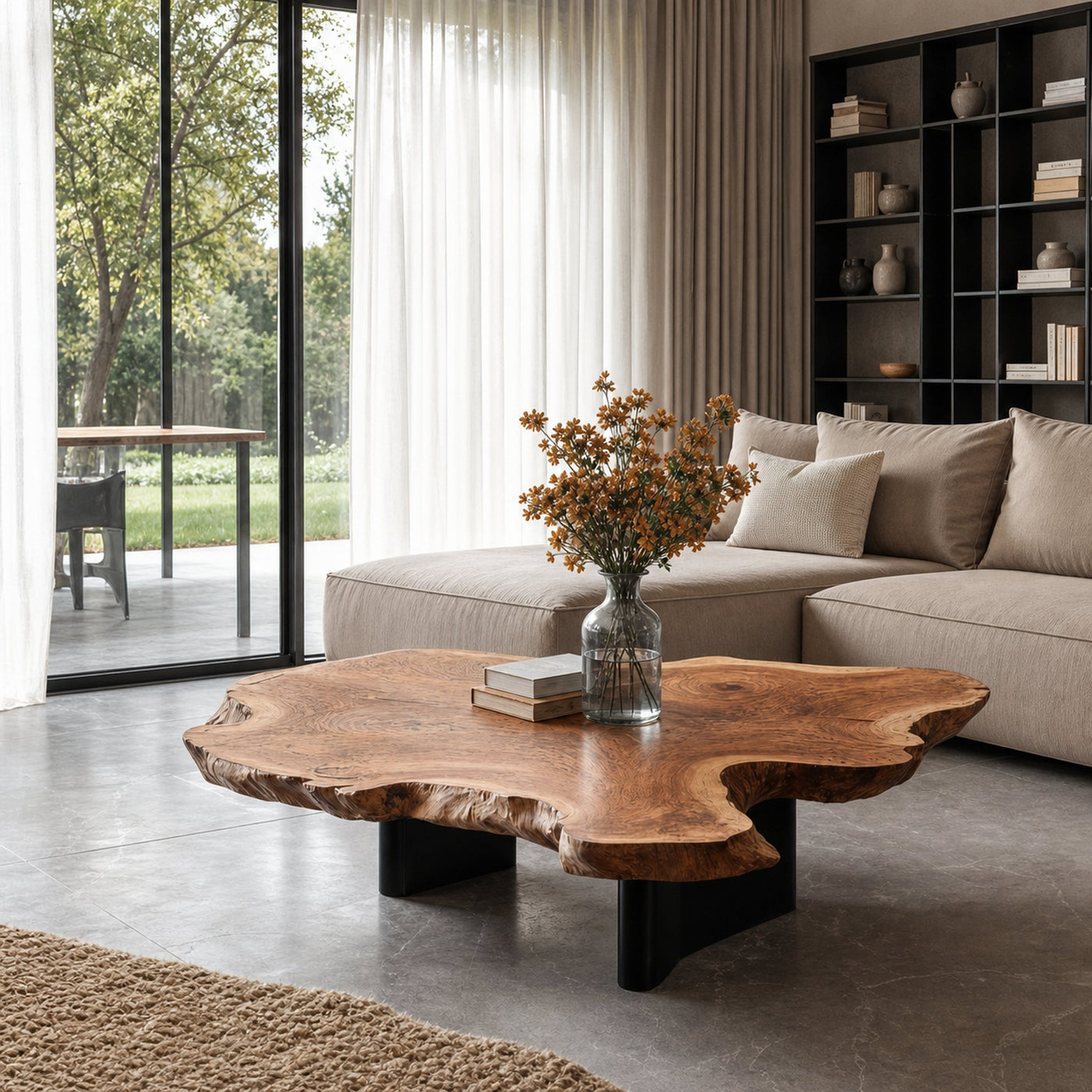 Mid Century Coffee Table For Natural Wood Interior