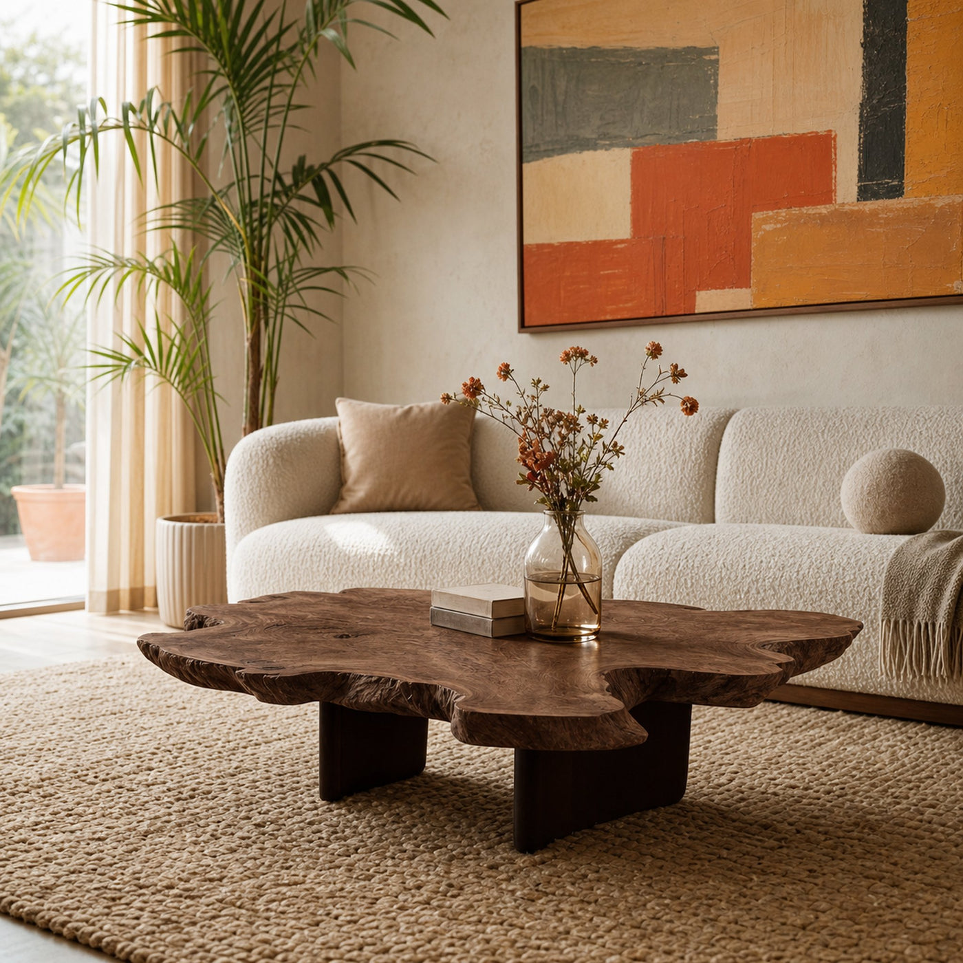 Mid Century Coffee Table For Natural Wood Interior - product view 7