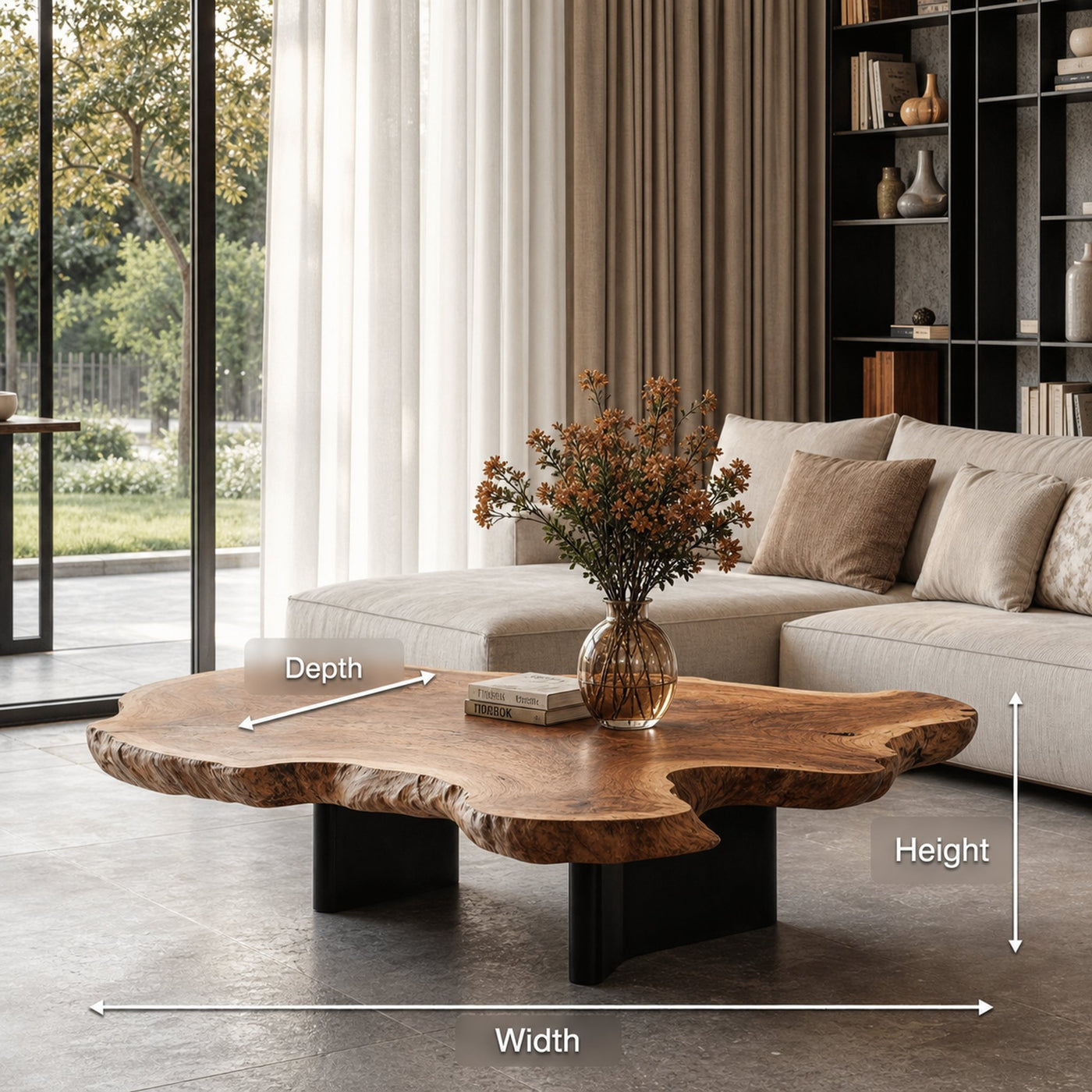 Mid Century Coffee Table For Natural Wood Interior - product view 8
