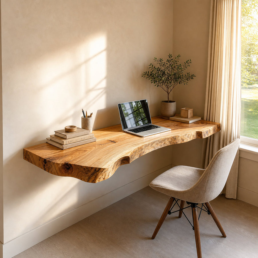 Mid Century Floating Desk Living Home Office