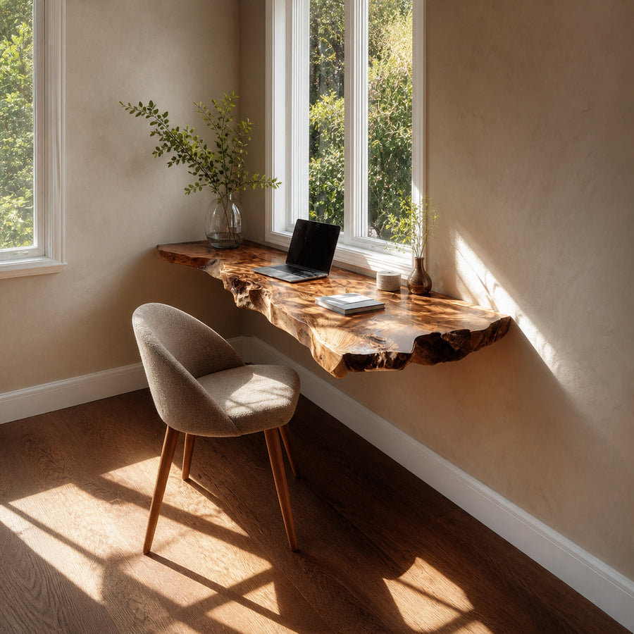 Mid Century Floating Desk Small Office