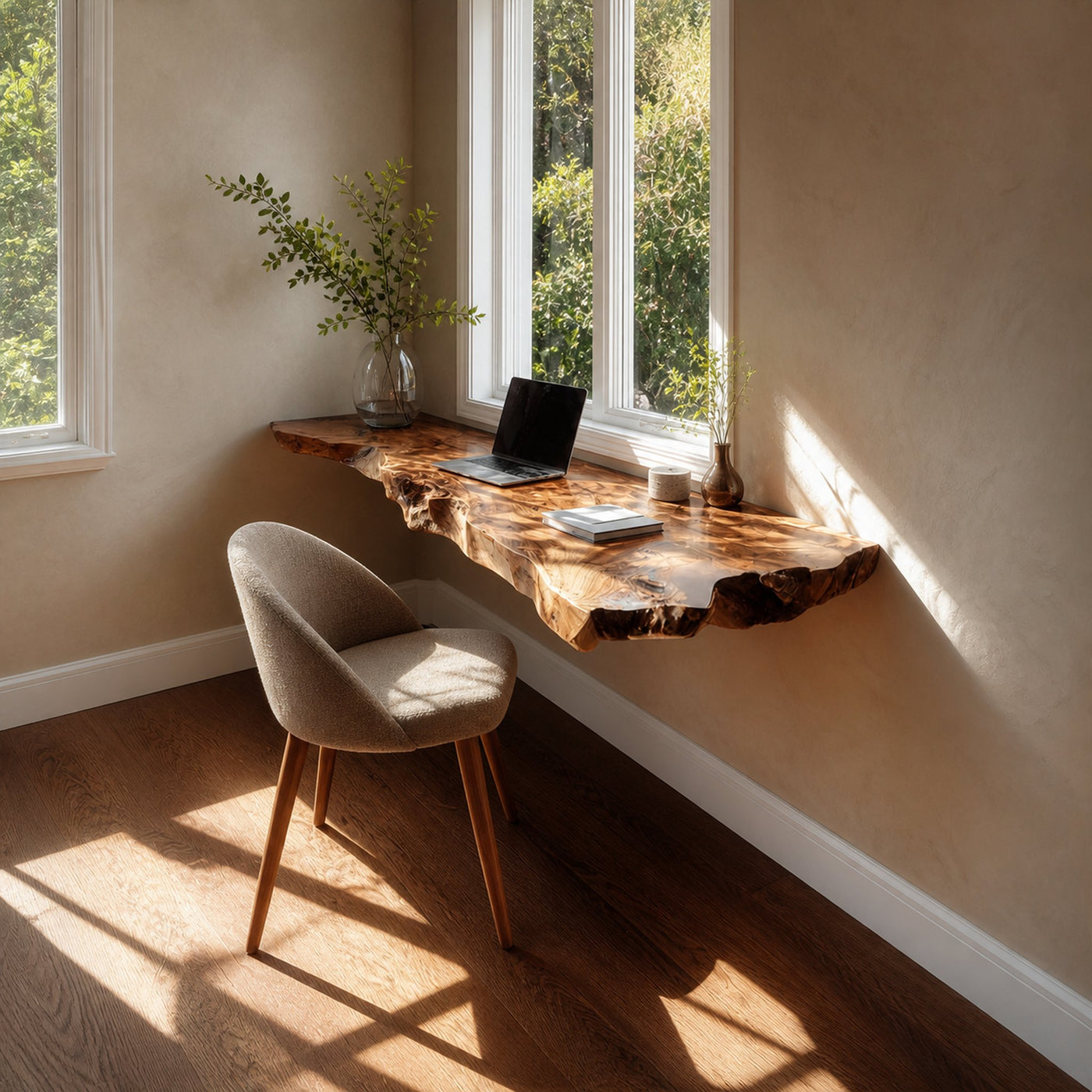 Mid Century Floating Desk Small Office