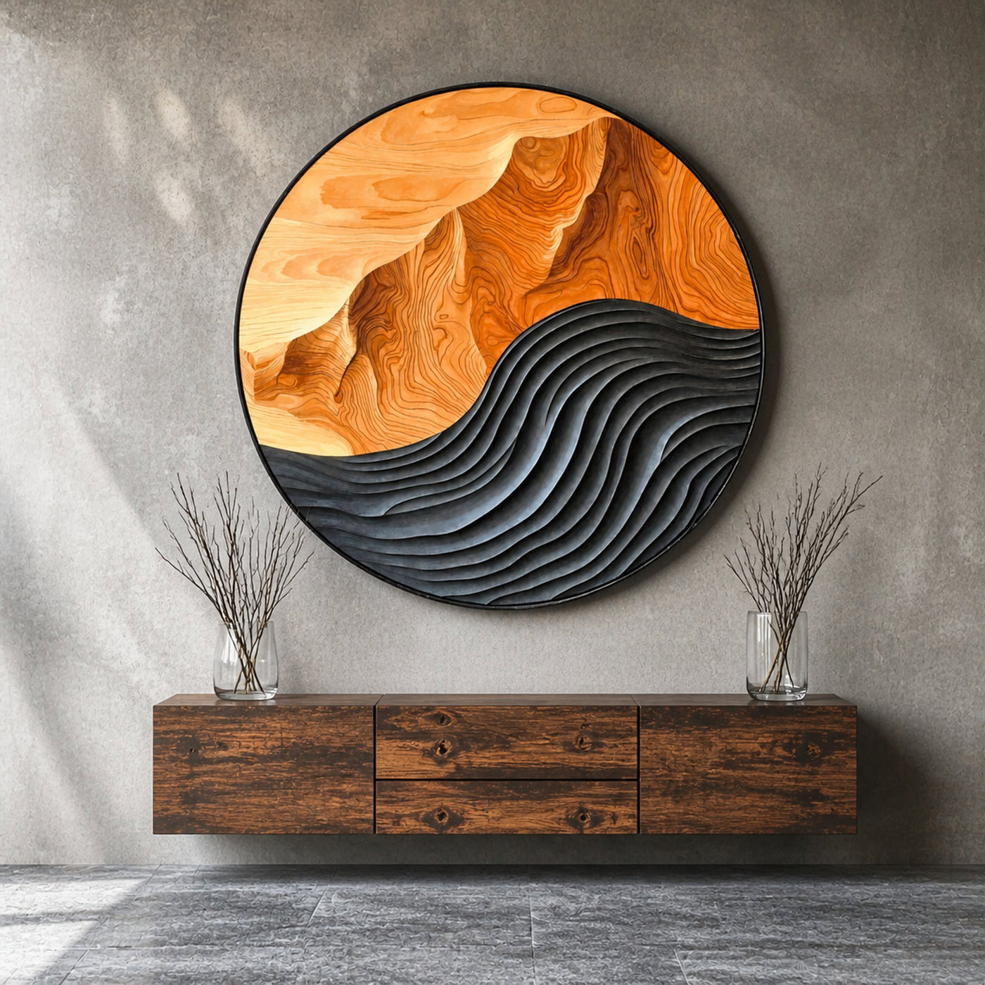 Mid Century Large Sculpture Wall For Entryway Inspiration