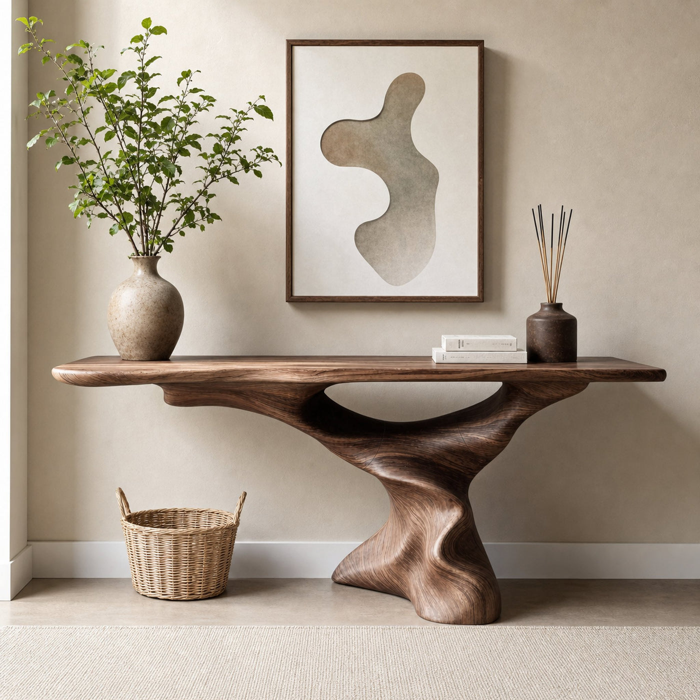 Mid Century Modern Console Table For Living Room