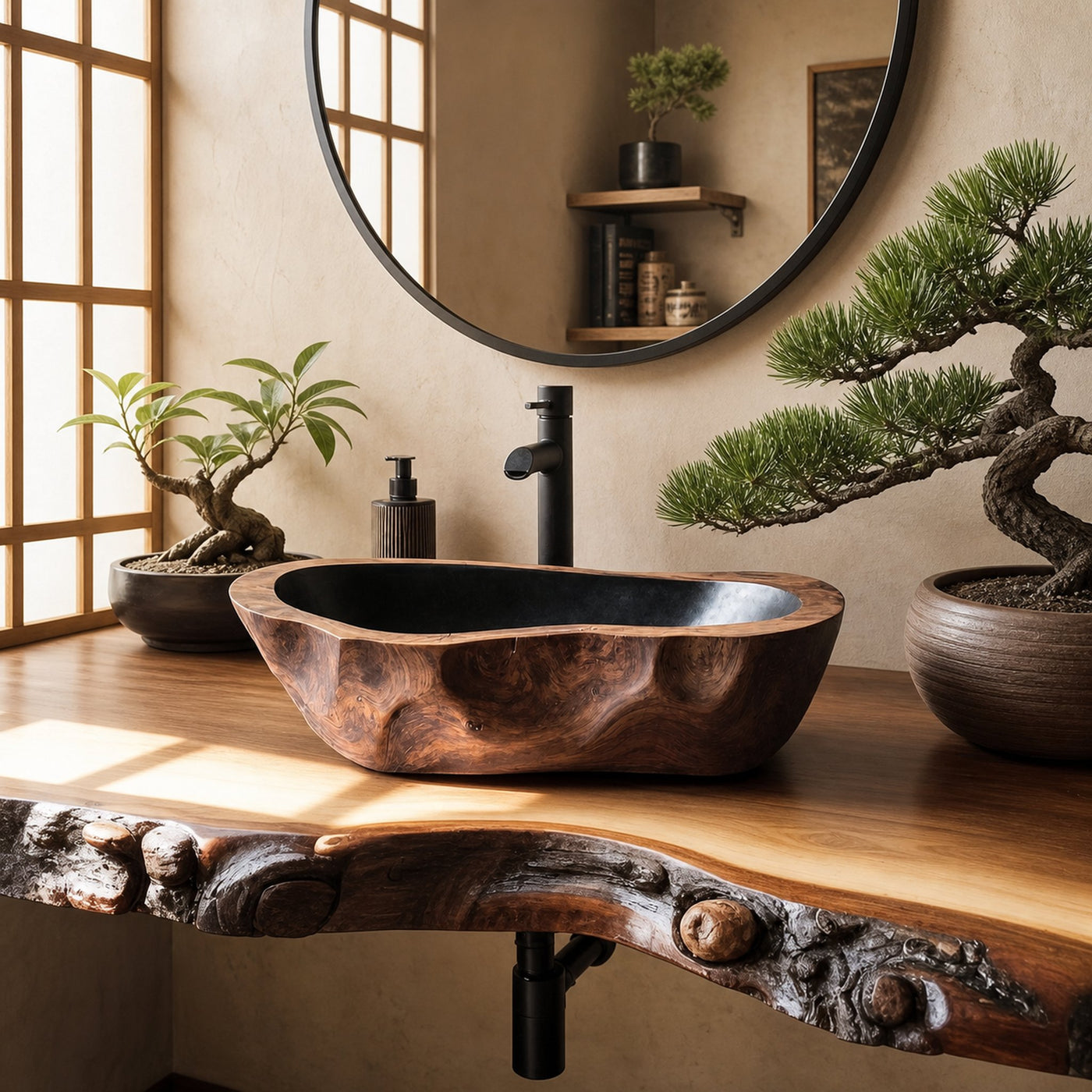 Mid Century Solid Wood Sink For Modern Bathroom Makeover - product view 6