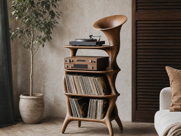 Mid Century Vinyl Cabinet For Livingroom Display