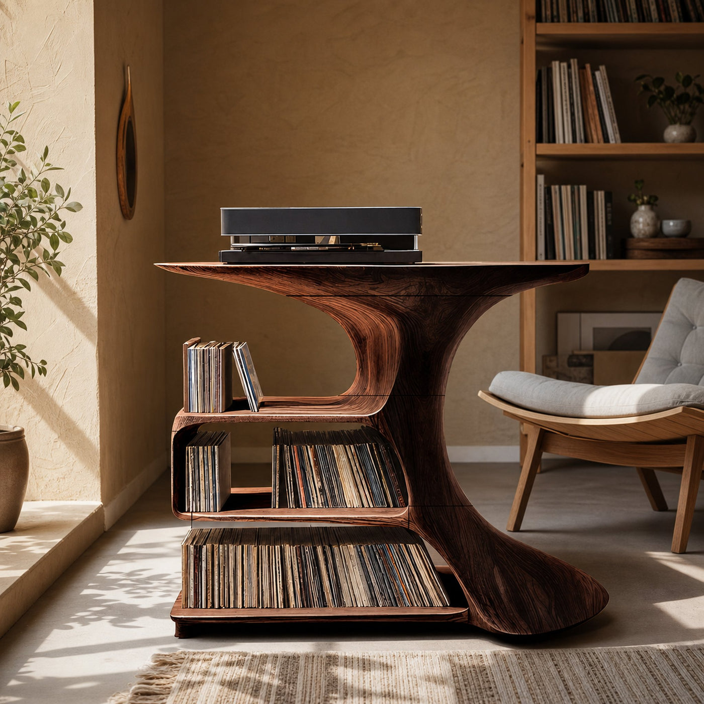 Mid Century Wooden Media Console For Bedroom Furniture - product view 7