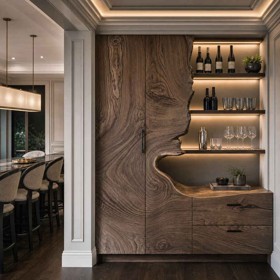 Modern Bar Cabinet With Wine Storage For Dining Room