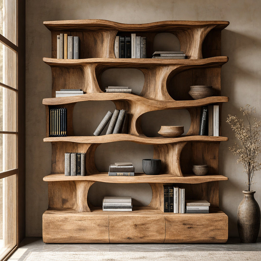 Modern Bookshelf Wall Storage Living Room