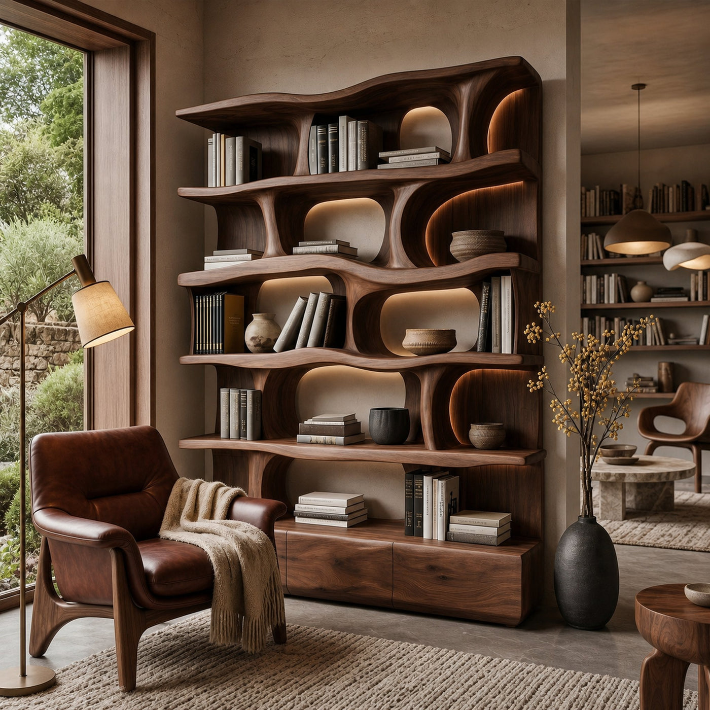 Modern Bookshelf Wall Storage Living Room - product view 7