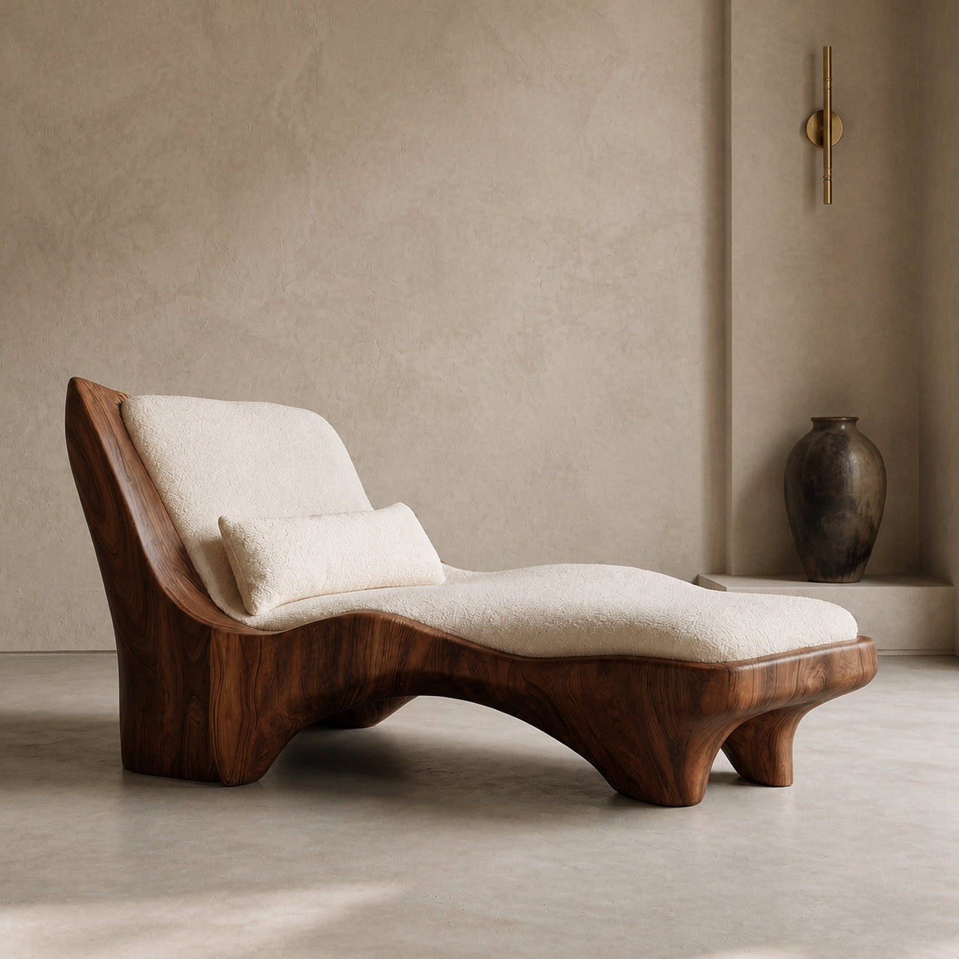 Modern Chaise Lounge With Curved Base For Living Room - product view 7