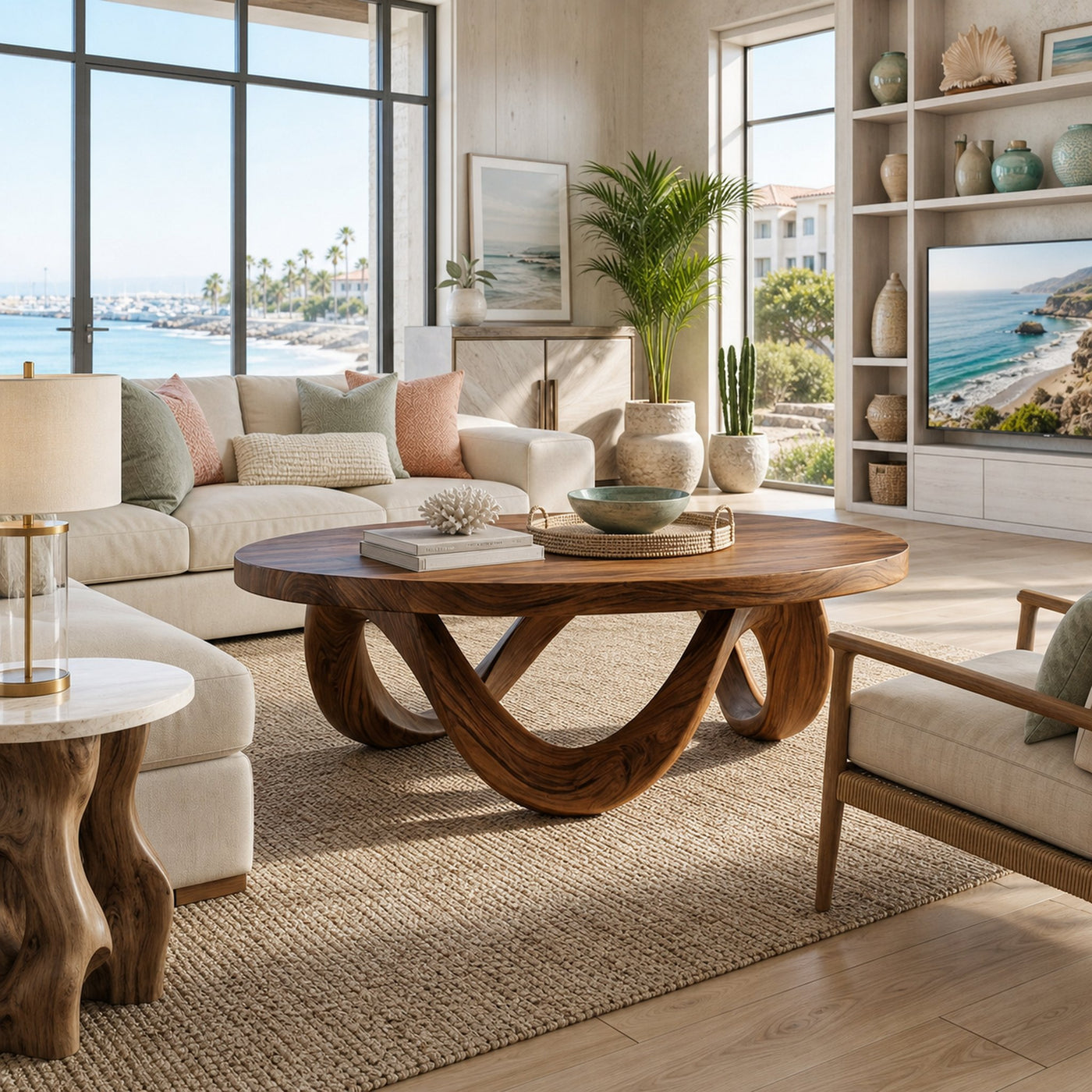 Modern Coffee Table Unique Base Design For Living Room - product view 6