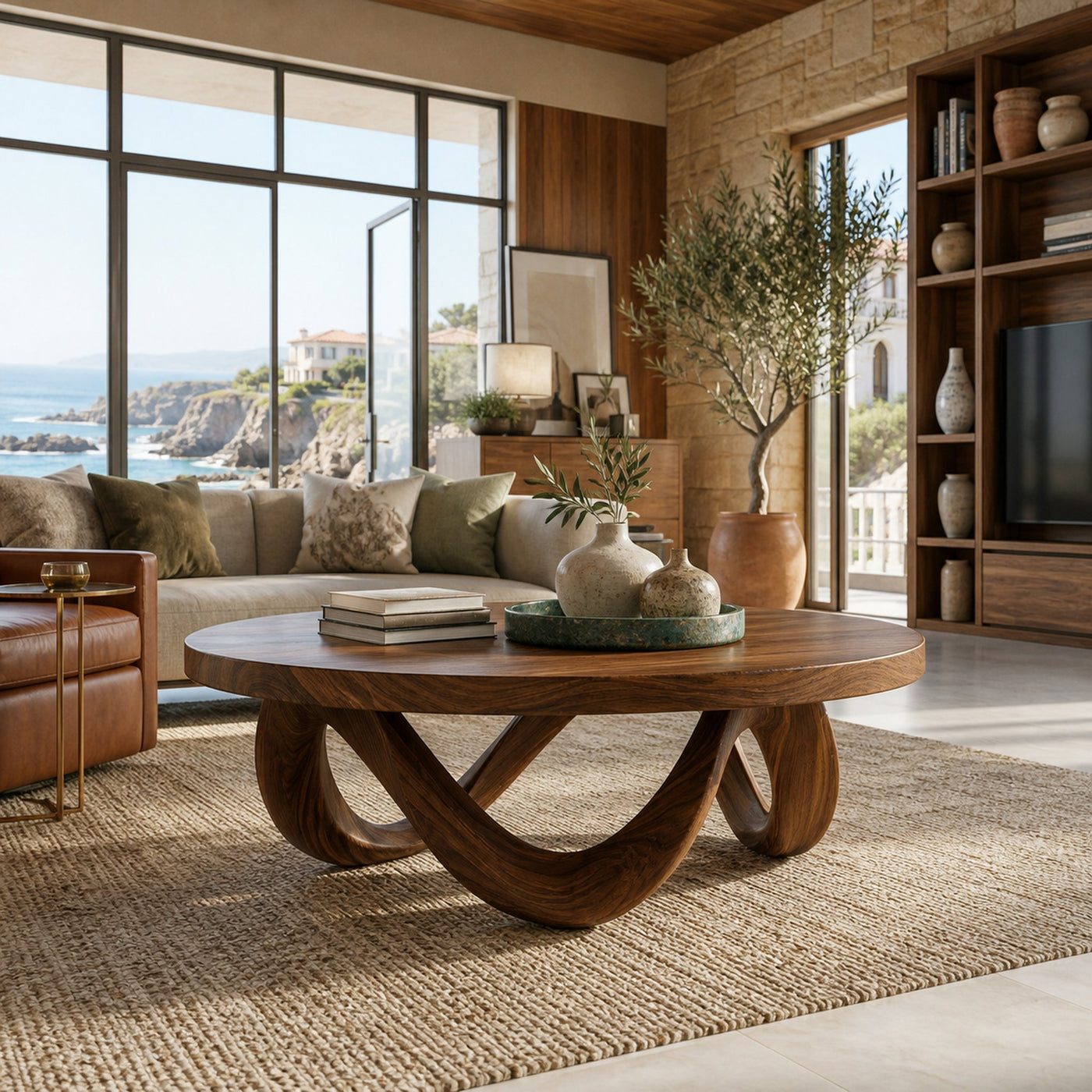 Modern Coffee Table Unique Base Design For Living Room - product view 7