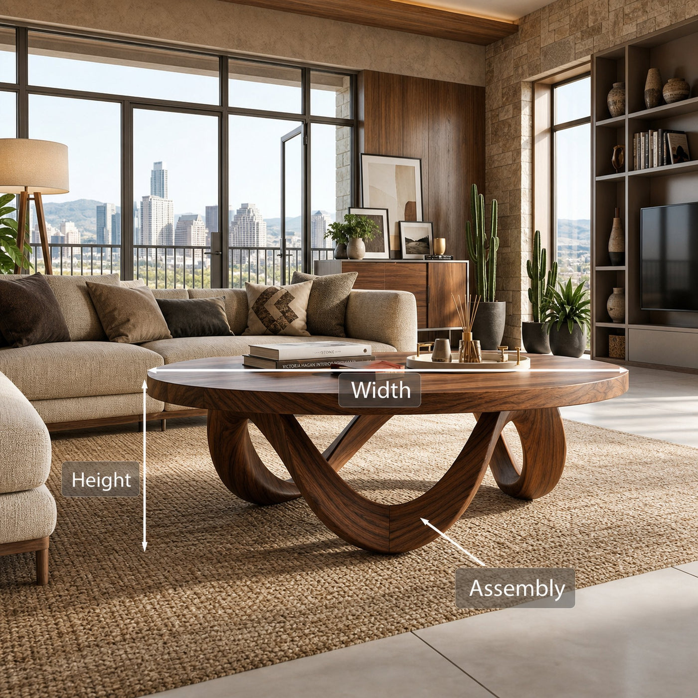 Modern Coffee Table Unique Base Design For Living Room - product view 8