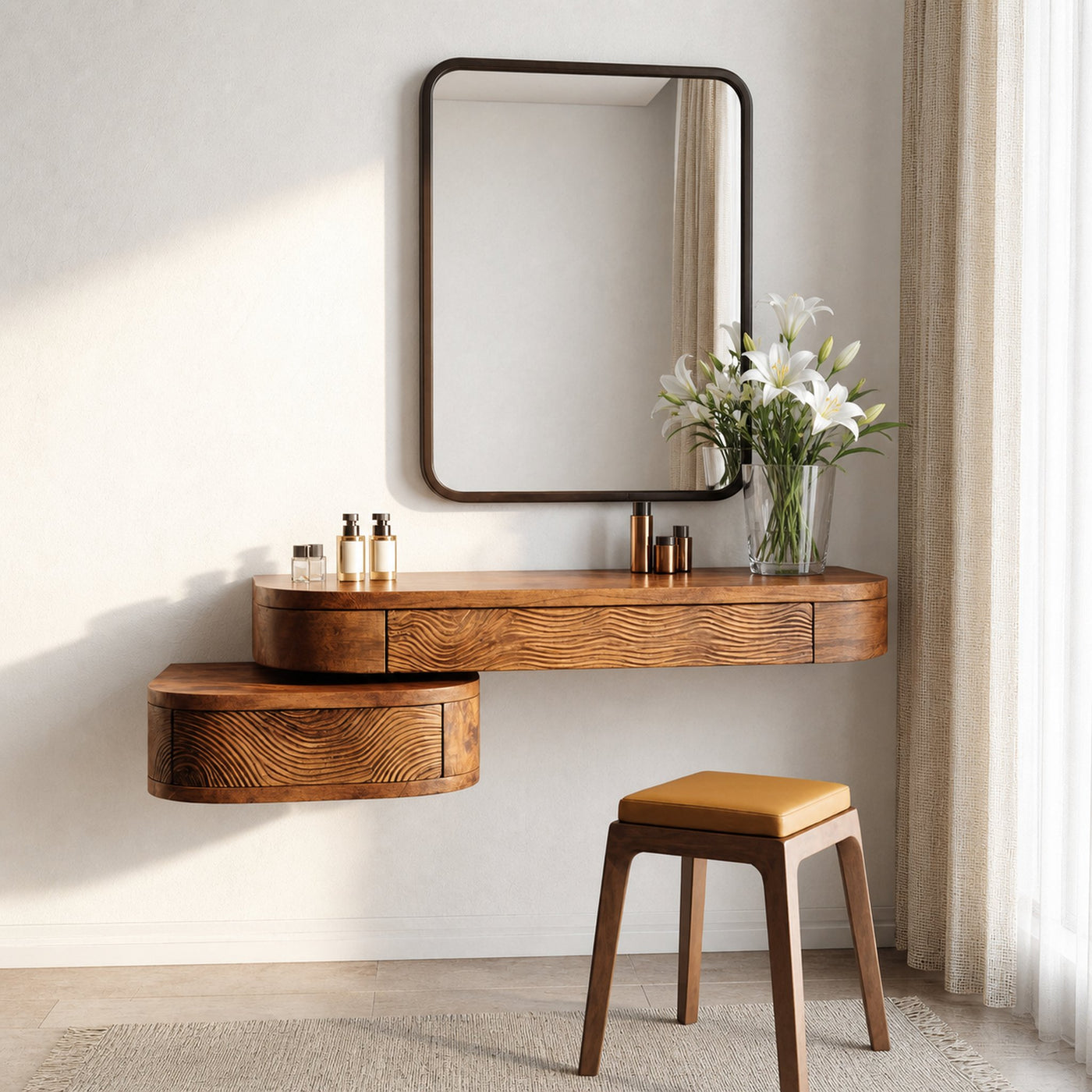 Modern Floating Vanity Table For Bedroom