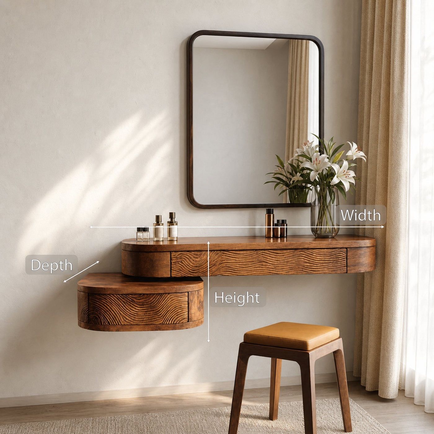 Modern Floating Vanity Table For Bedroom - product view 6