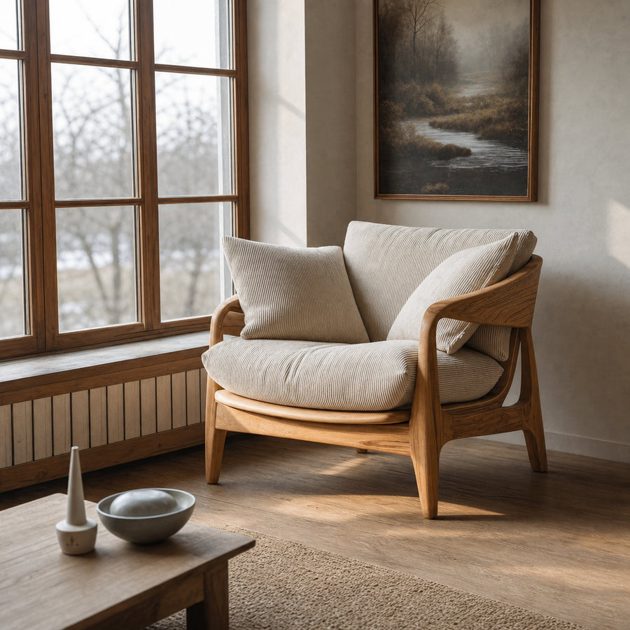 Modern Handcrafted Armchair For Living Room Or Reading Corner