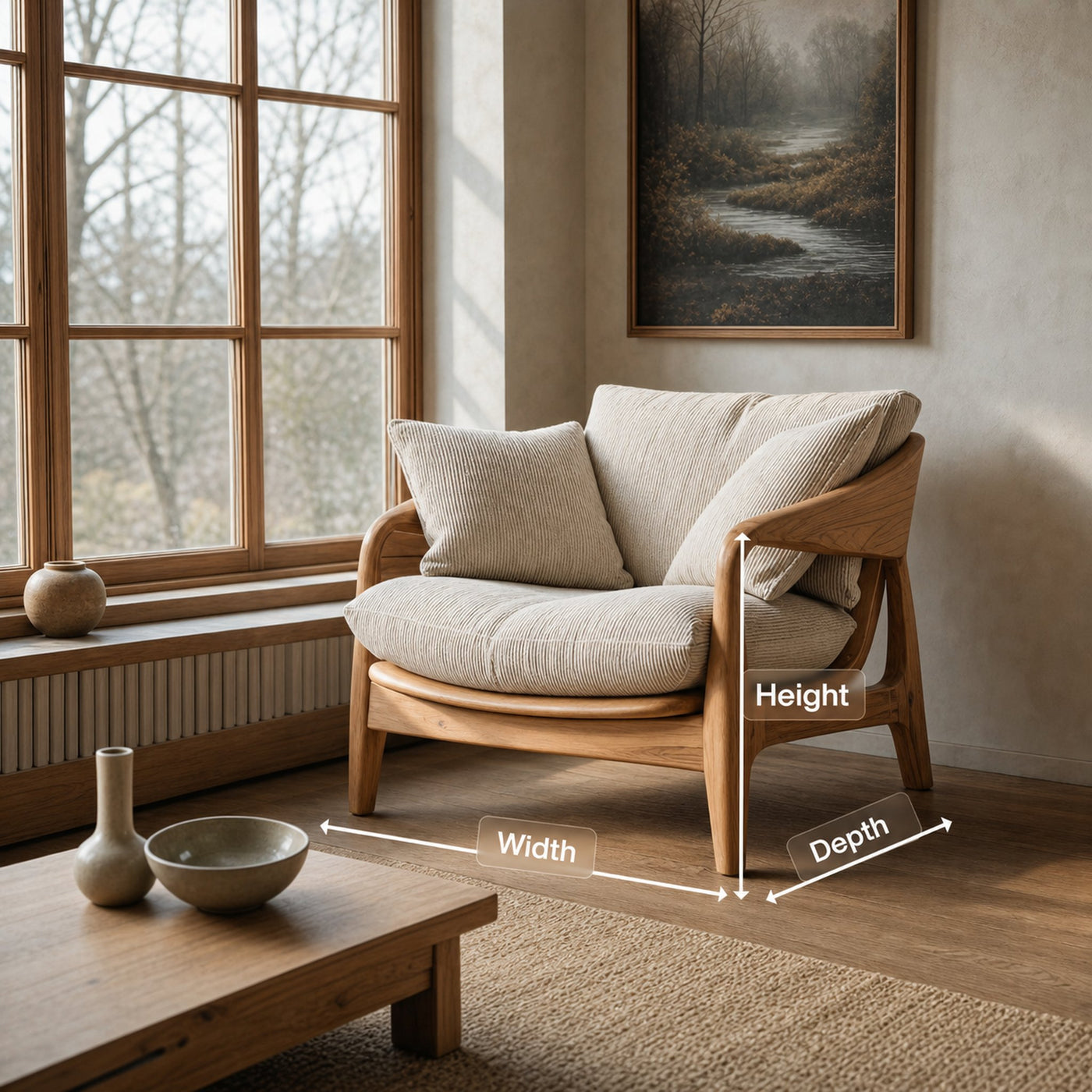 Modern Handcrafted Armchair For Living Room Or Reading Corner - product view 8