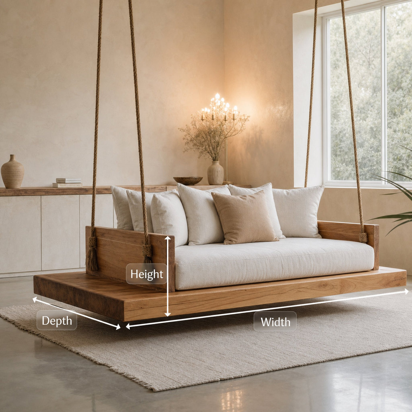 Modern Hanging Ceiling Swing For Living Room Or Studio - product view 8