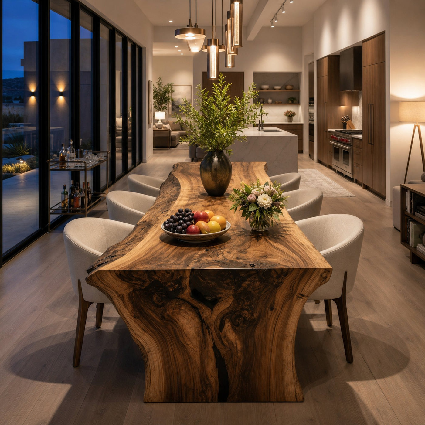 Modern Live Edge Dining Table For Dining Room