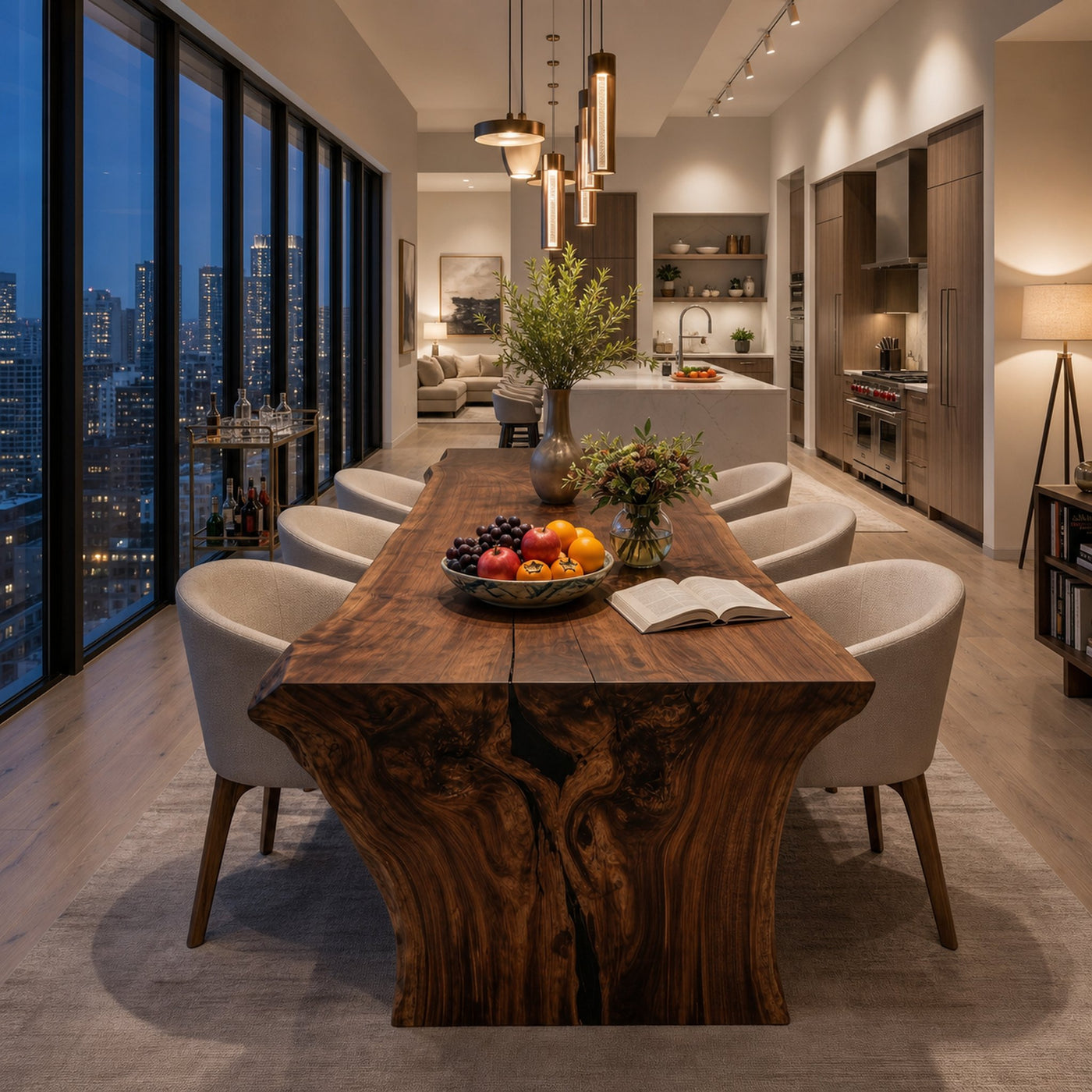 Modern Live Edge Dining Table For Dining Room - product view 7