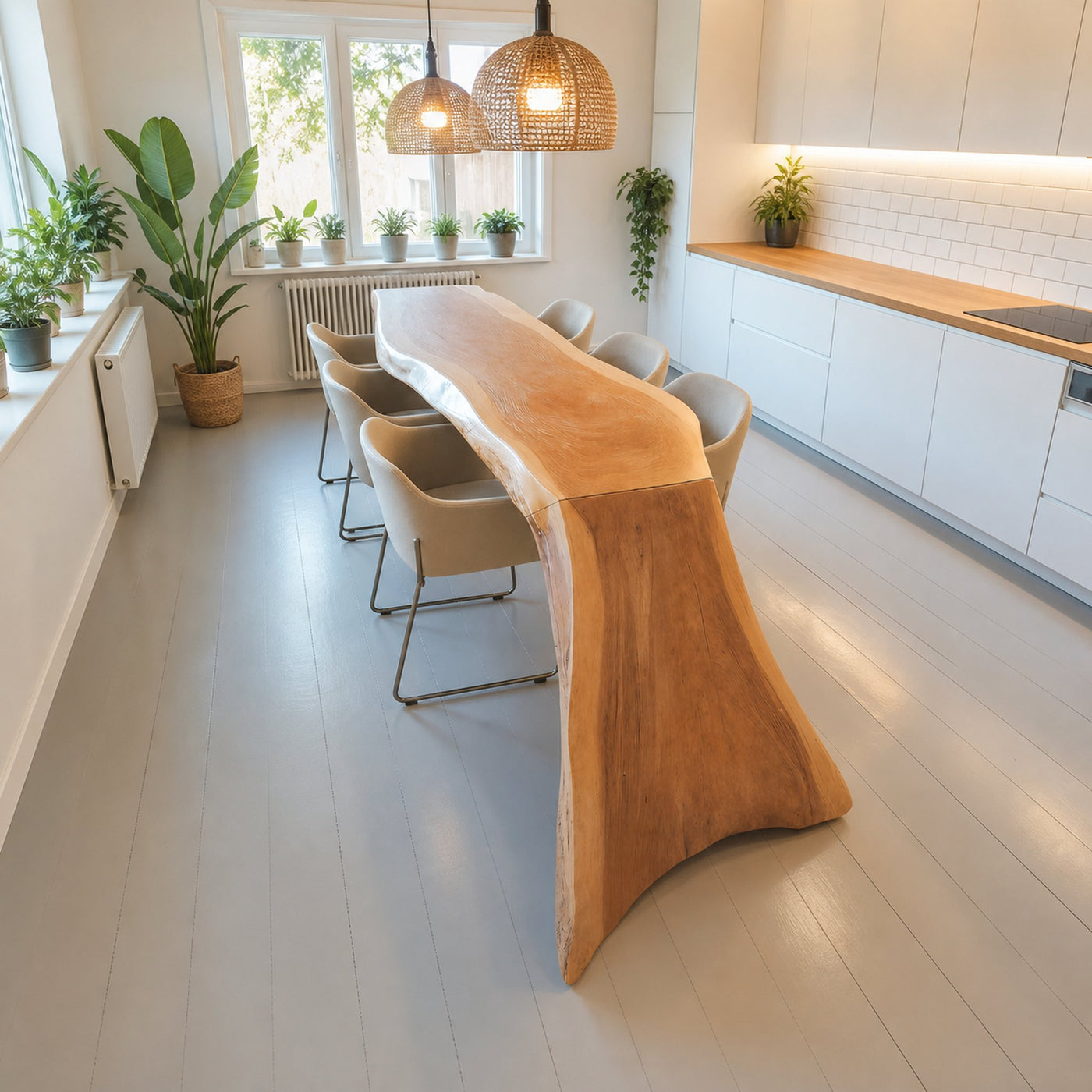 Modern Live Edge Dining Table For Kitchen - product view 6