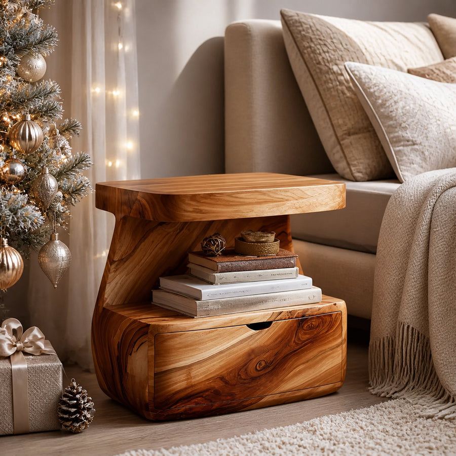 Modern Nightstand With Drawer For Bedroom