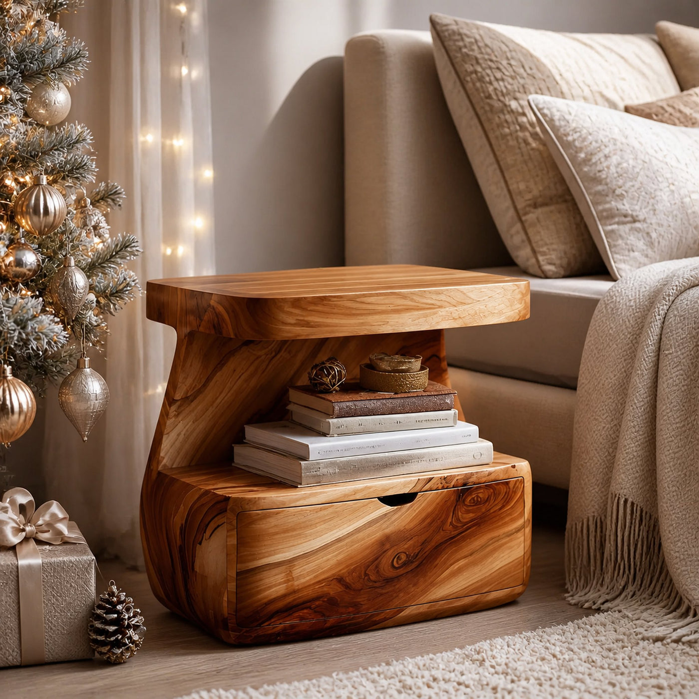 Modern Nightstand With Drawer For Bedroom