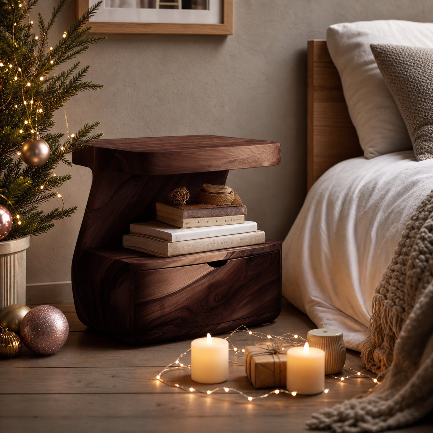 Modern Nightstand With Drawer For Bedroom - product view 7