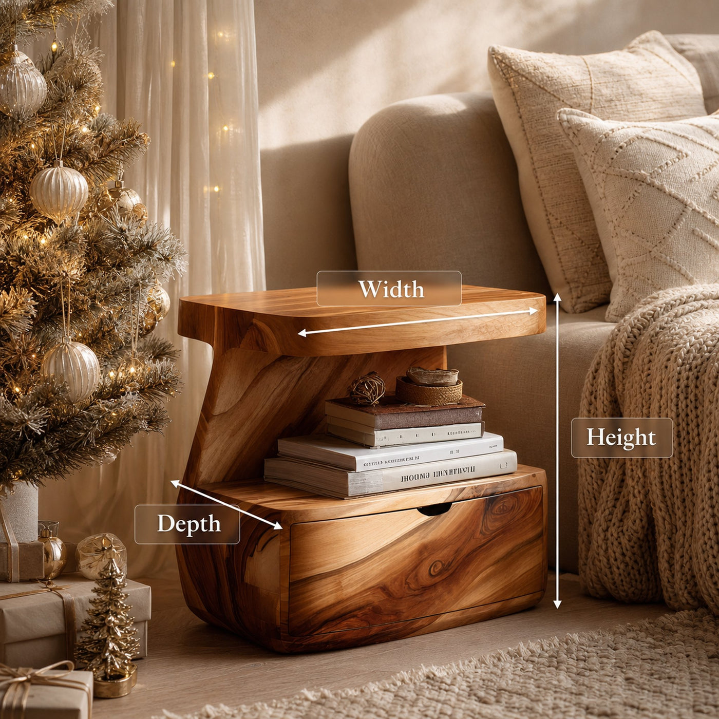 Modern Nightstand With Drawer For Bedroom - product view 8