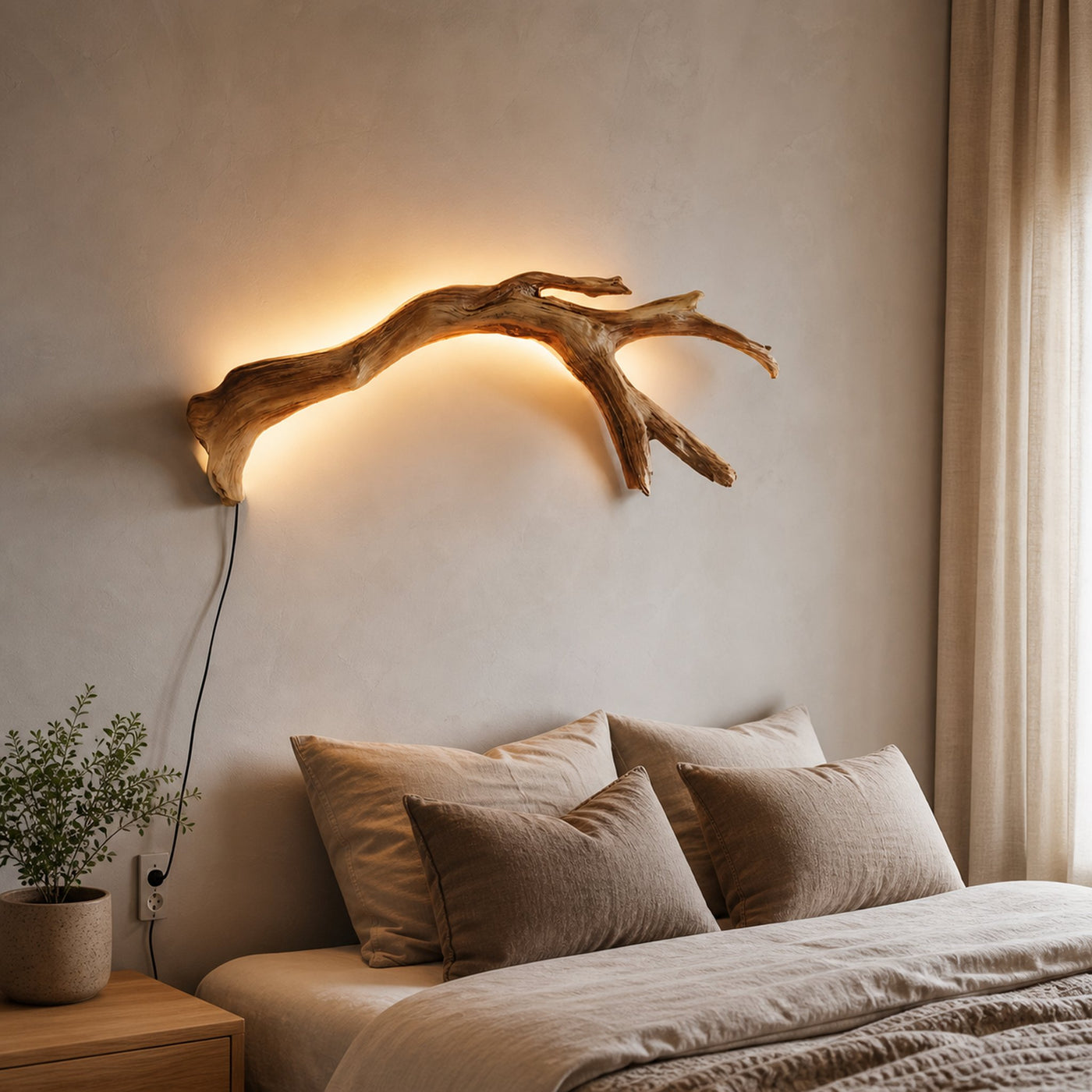 Modern Organic Branch LED Wall Lamp For Bedroom - product view 6