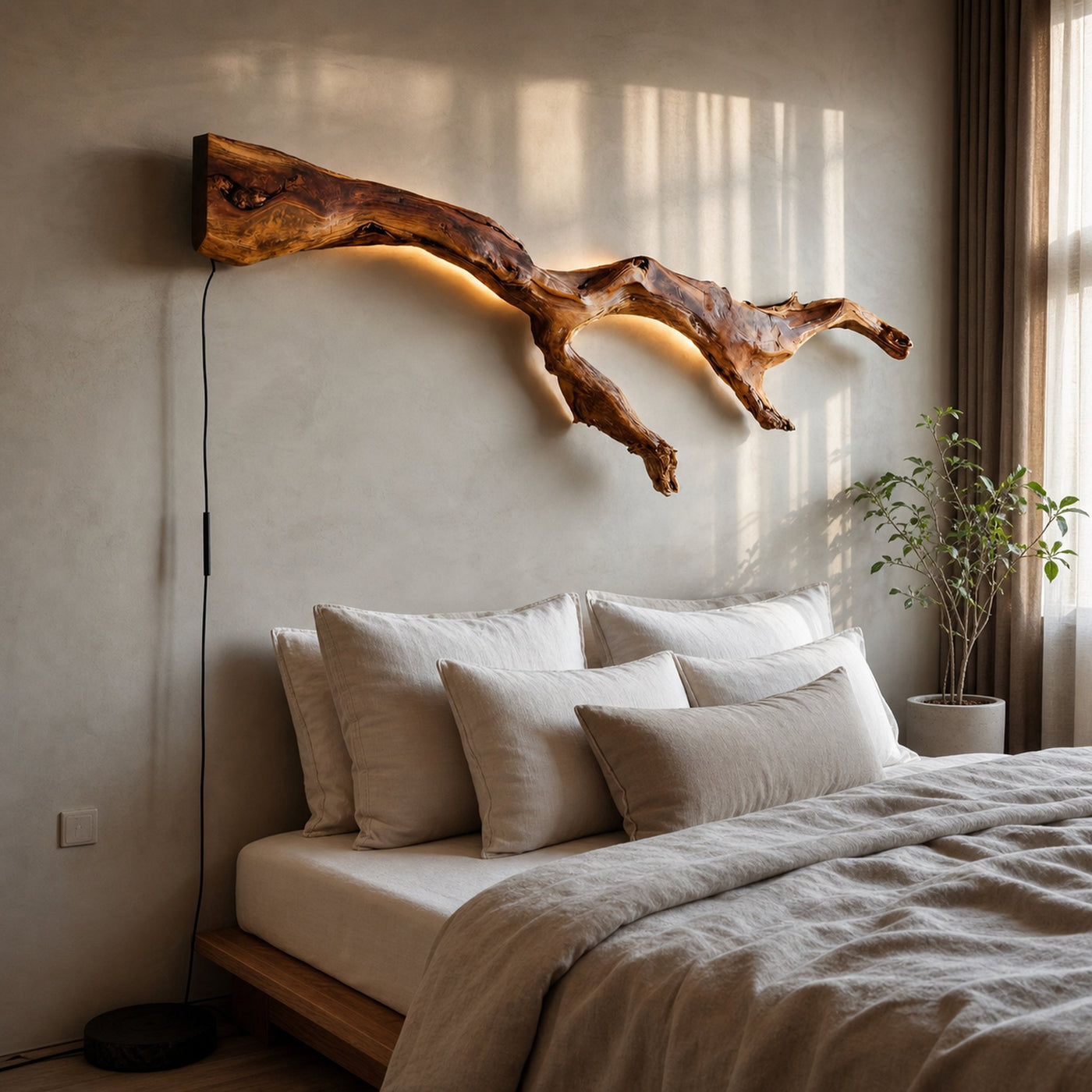 Modern Organic Wall Light Branch For Bedroom - product view 6