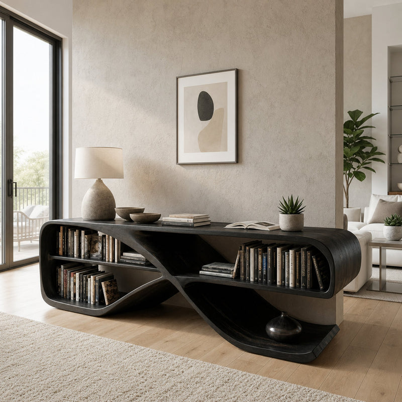 Lariat Sparrow Solid Wood Console Table with Figure-8 Frame