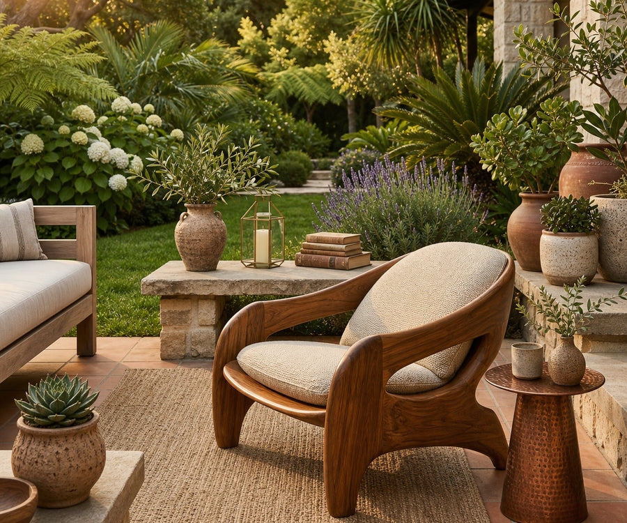 Modern Sculptural Accent Chair For Reading Corner
