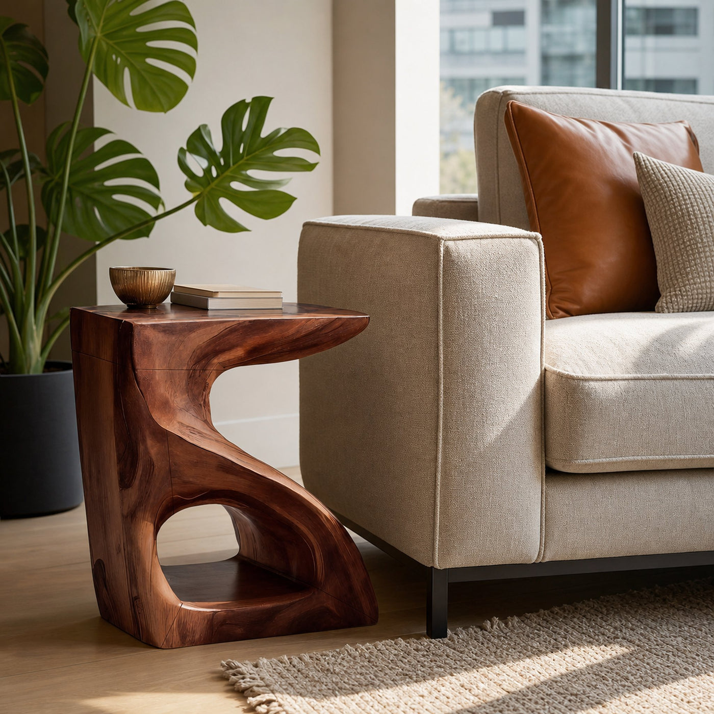 Modern Sculptural Side Table For Home Decor - product view 7