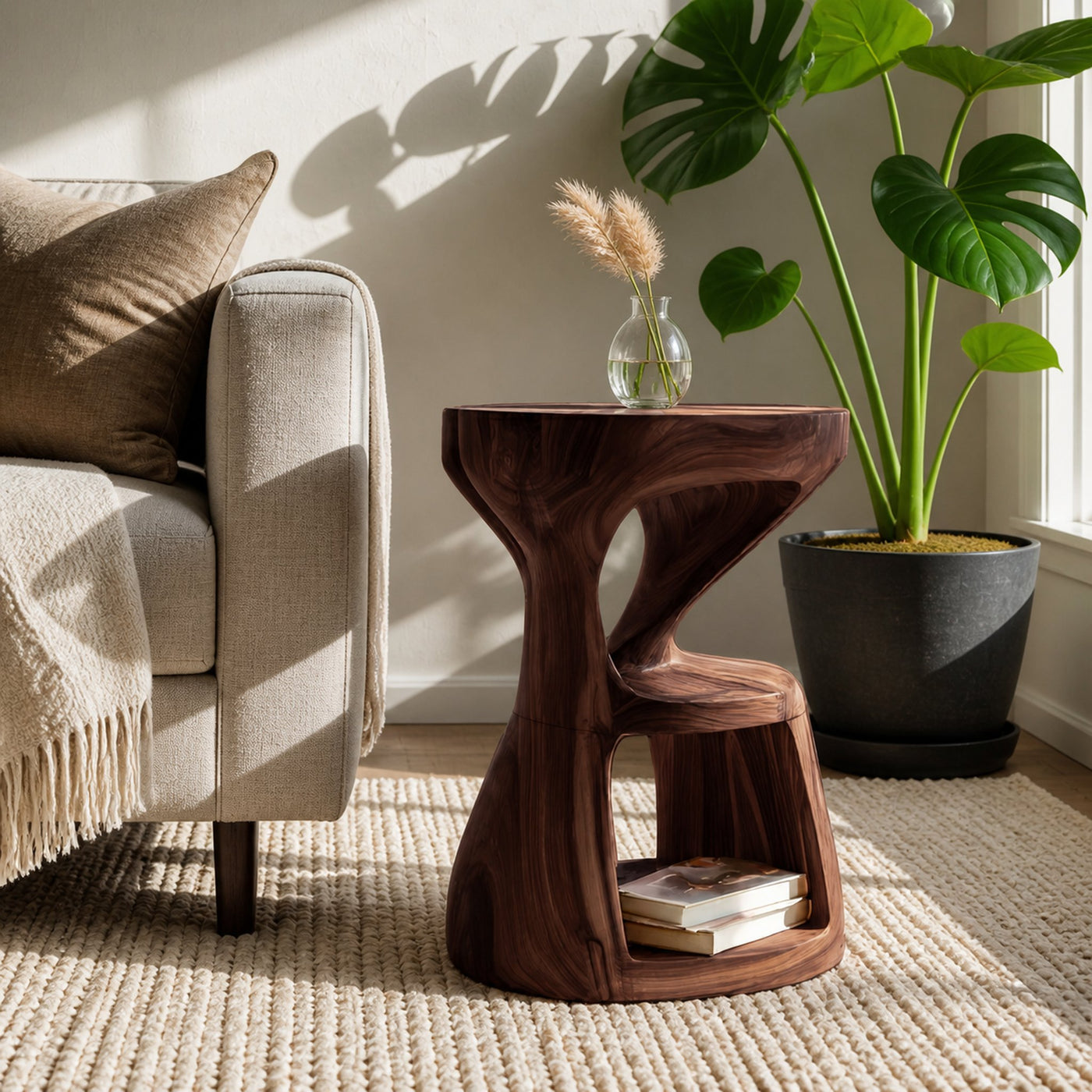 Modern Sculptural Side Table For Living Room - product view 7