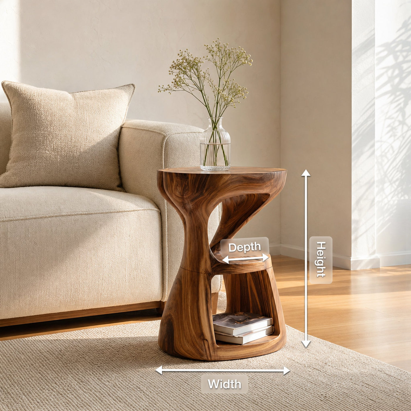 Modern Sculptural Side Table For Living Room - product view 8