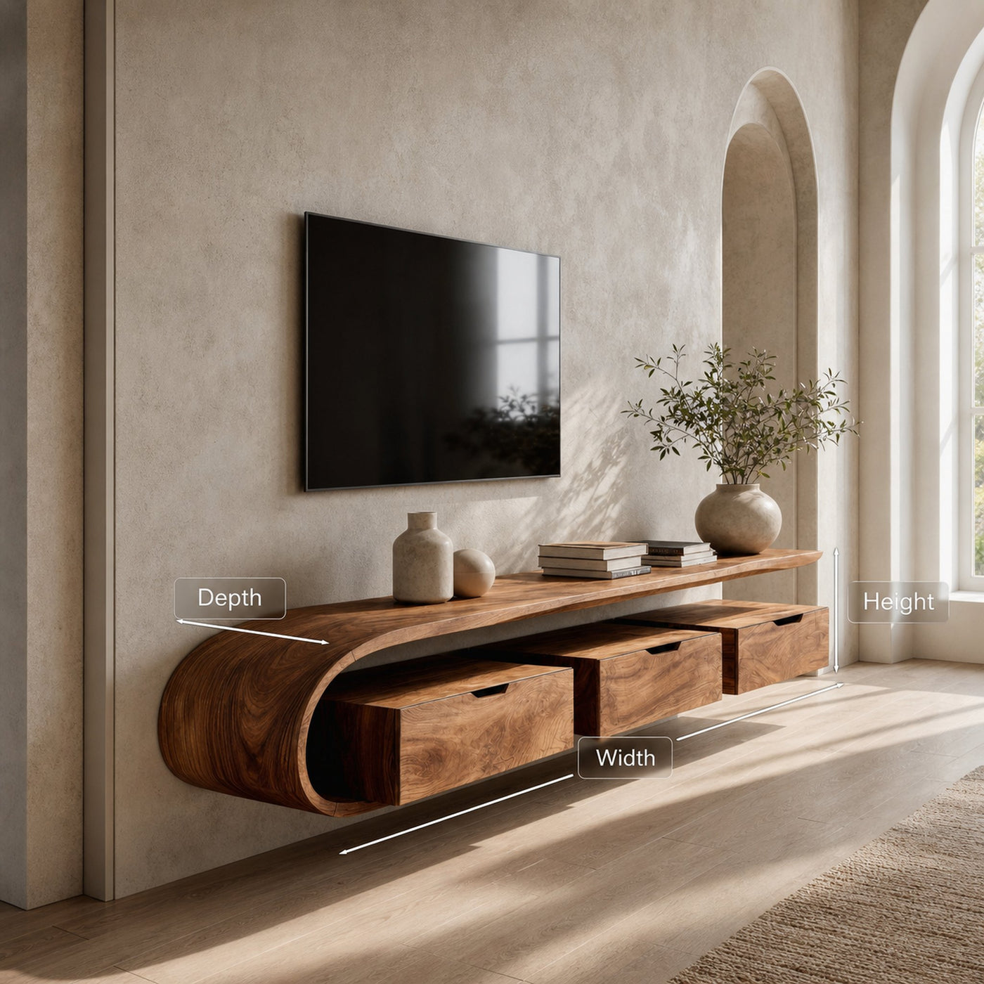 Modern TV Console Open Storage For Living Room - product view 6