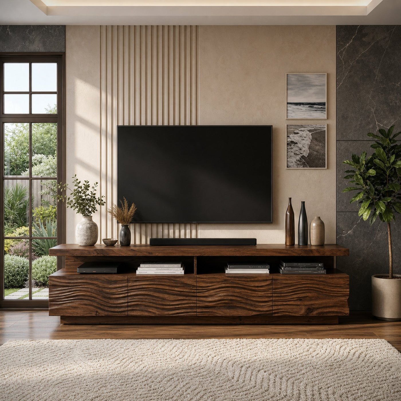 Modern TV Stand With Storage Cabinets For Living Room - product view 6
