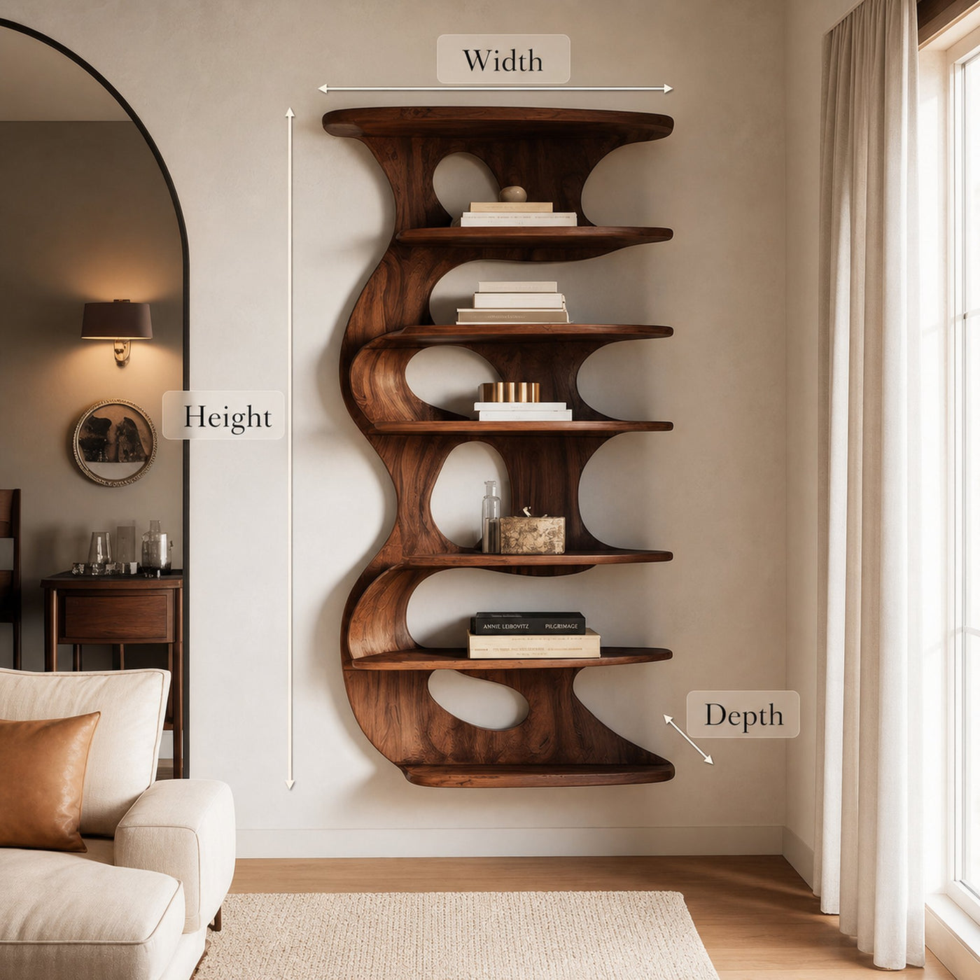 Modern Wall Mounted Bookshelf For Living Room - product view 6