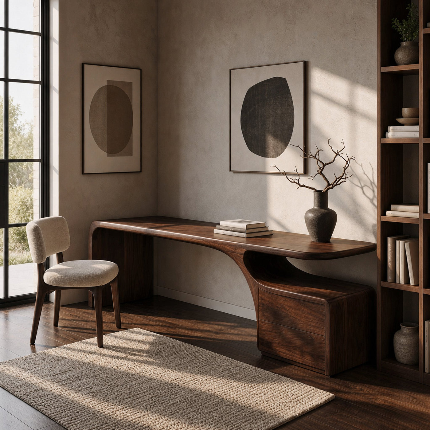 Organic Desk With Drawer Storage For Home Office - product view 7
