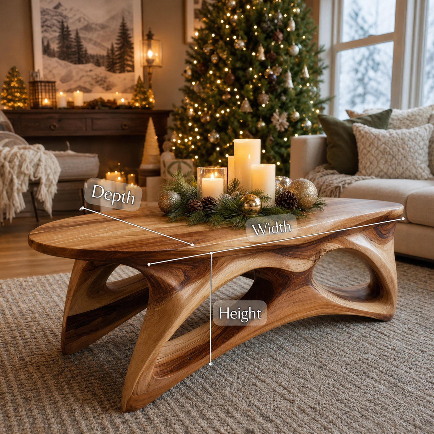 Organic Sculptural Coffee Table For Lounge Or Holiday Decoration - product view 7