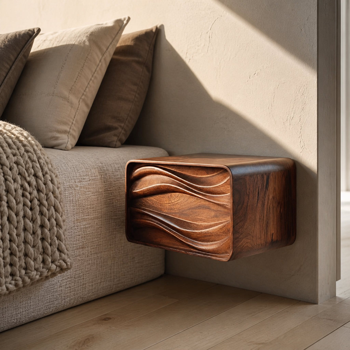 Organic Sculptural Floating Bedside Table For Bedroom Decor - product view 6