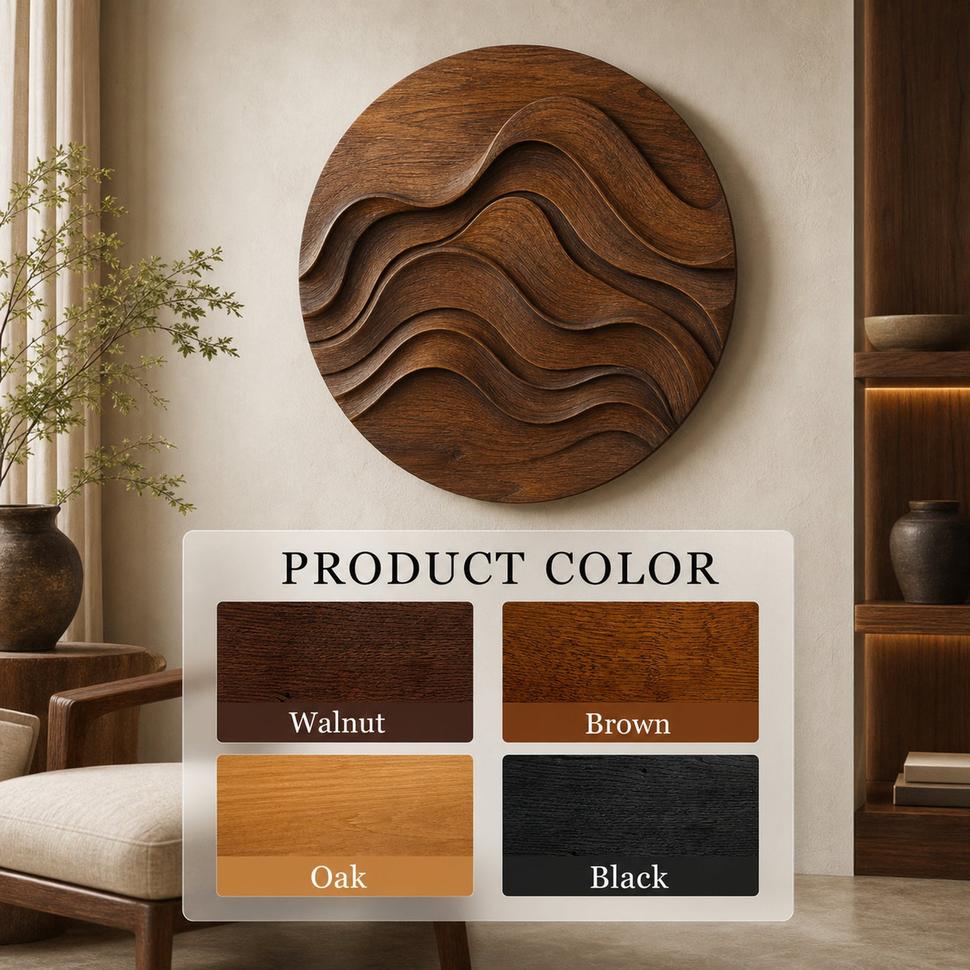 Round Carved Wall Sculpture For Living Room - product view 7